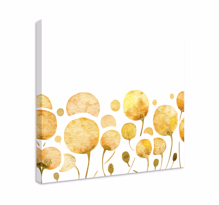 Kanvas blommor och växter soliga blommor - Tenstickers