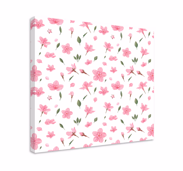 Blommande blommönster Kanvas blommor och växter - Tenstickers