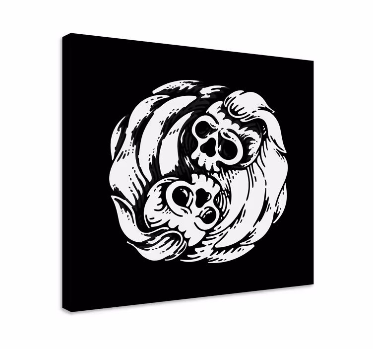 Dubbel skalle Andra kanvas - Tenstickers