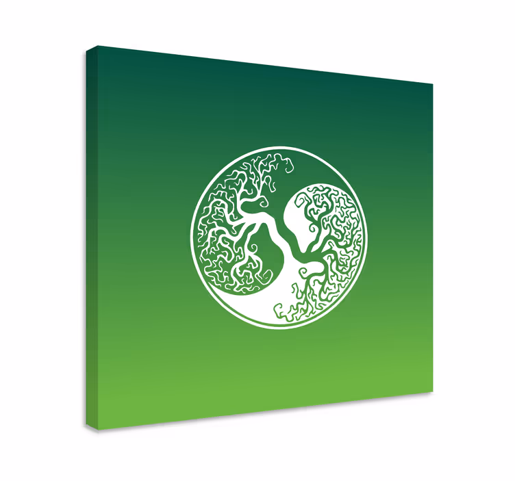 Kanvas träd med intrikat träddesign - Tenstickers