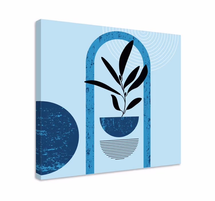 Minimalistisk växtillustration Kanvas blommor och växter - Tenstickers