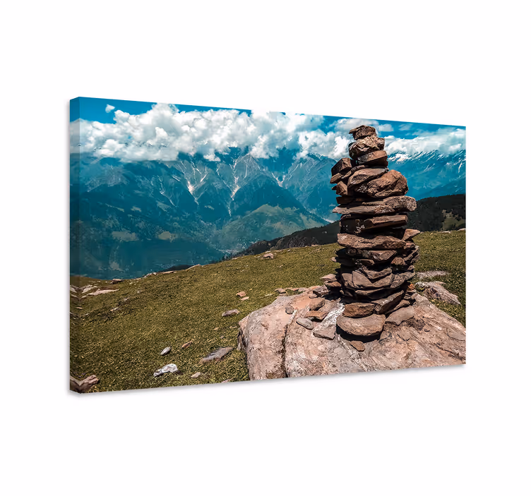 Kanvas landskap stenstackformation - Tenstickers