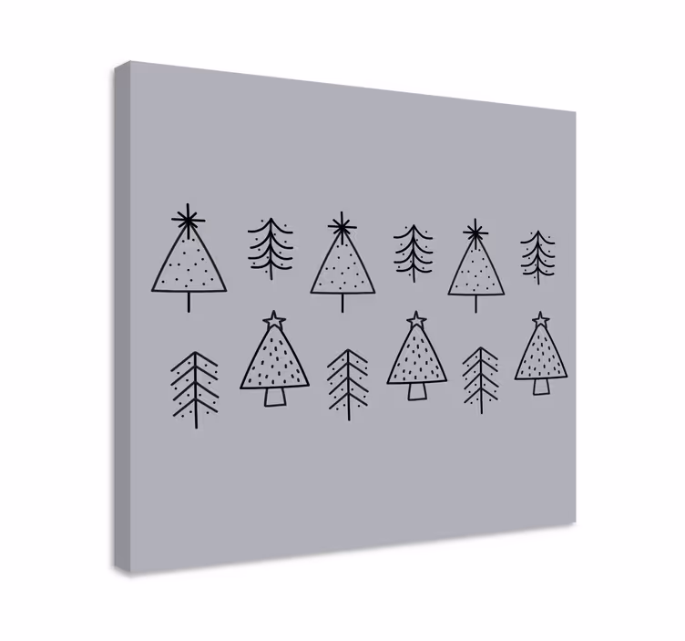 Julgran jul canvastavlor - Tenstickers