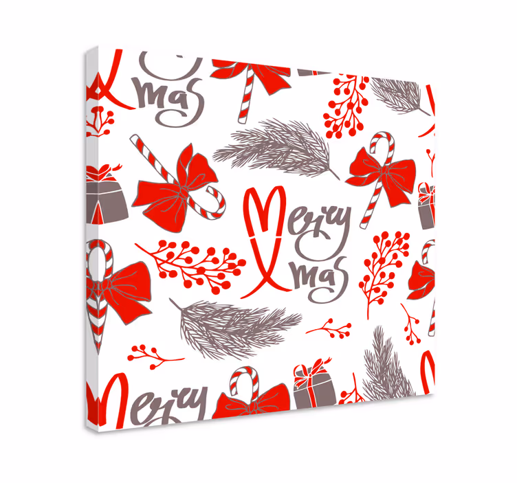 Kanvas abc och bokstäver god jul design - Tenstickers
