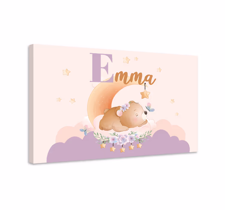 Kanvas barnrum bäbis björn drömmar - Tenstickers