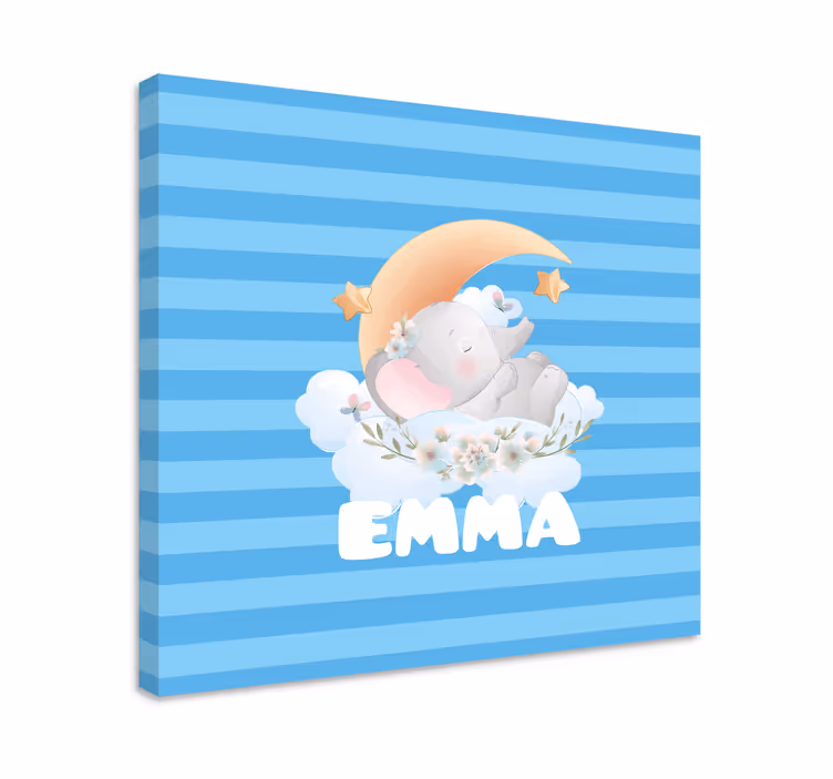 Kanvas barnrum elefantens drömmar - Tenstickers