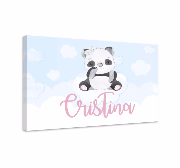 Kanvas djur söt panda karaktär - Tenstickers