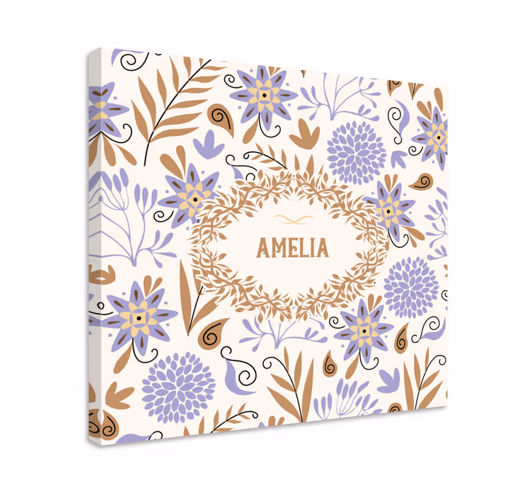 Kanvas blommor och växter floral blomsterdesign - Tenstickers