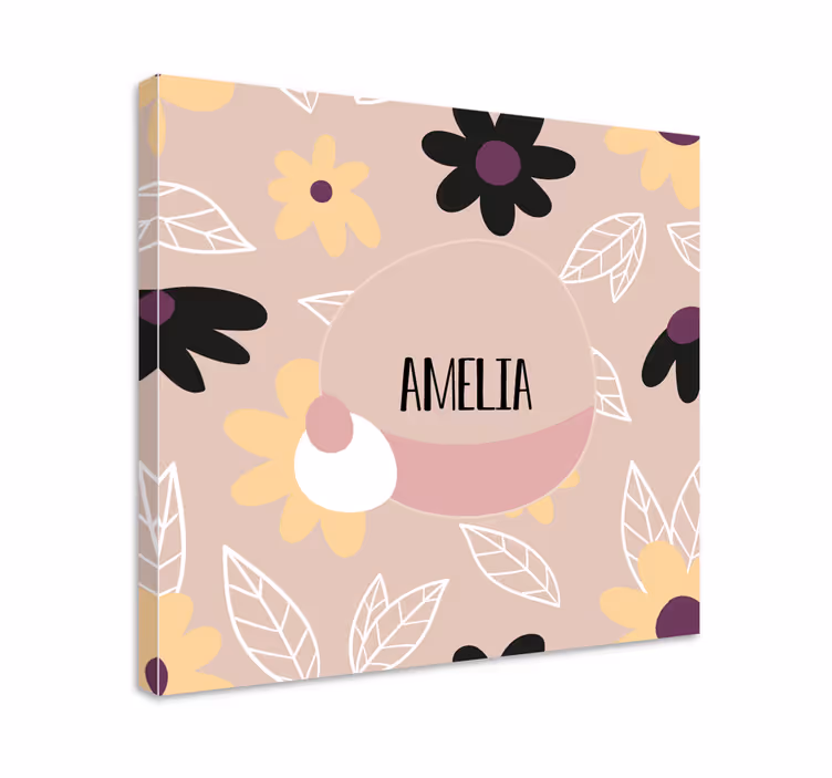 Kanvas blommor och växter med namn skapelse - Tenstickers