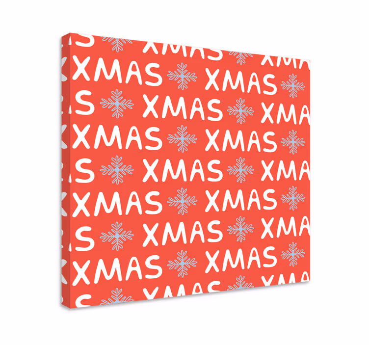 Kanvas andra texter julsnöflingemönster - Tenstickers