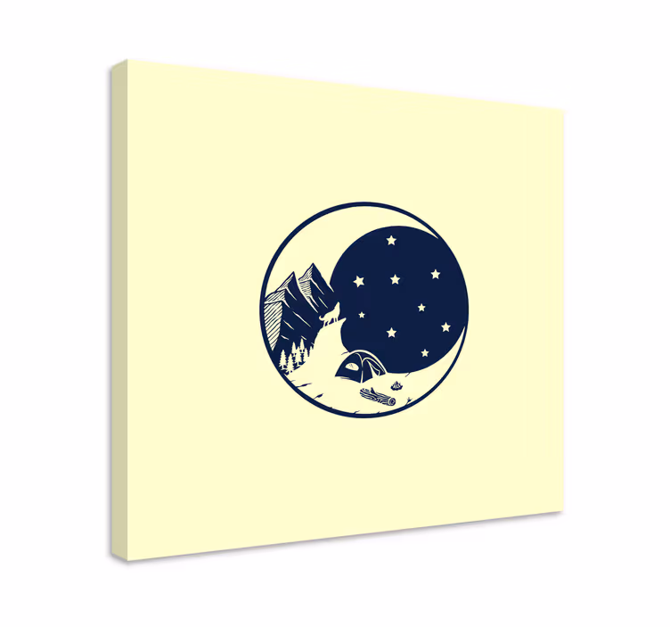 Tio och stjärnhimmel moderncanvas tavla - Tenstickers