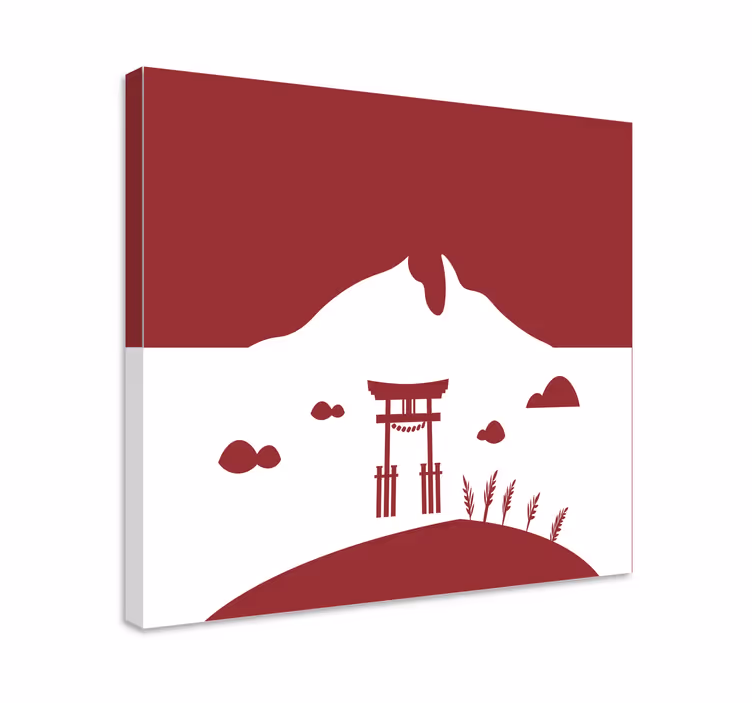 Kanvas orientalisk japansk torii gate - Tenstickers