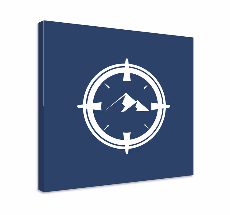 Kanvas frukter bergkompass ikon - Tenstickers