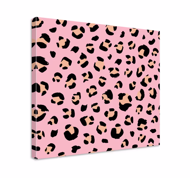 Svart och rosa leopard sovrum väggtryck - Tenstickers