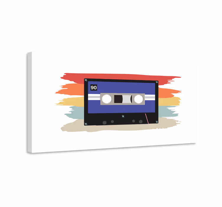 Retro vintage kassettband retro canvas - Tenstickers