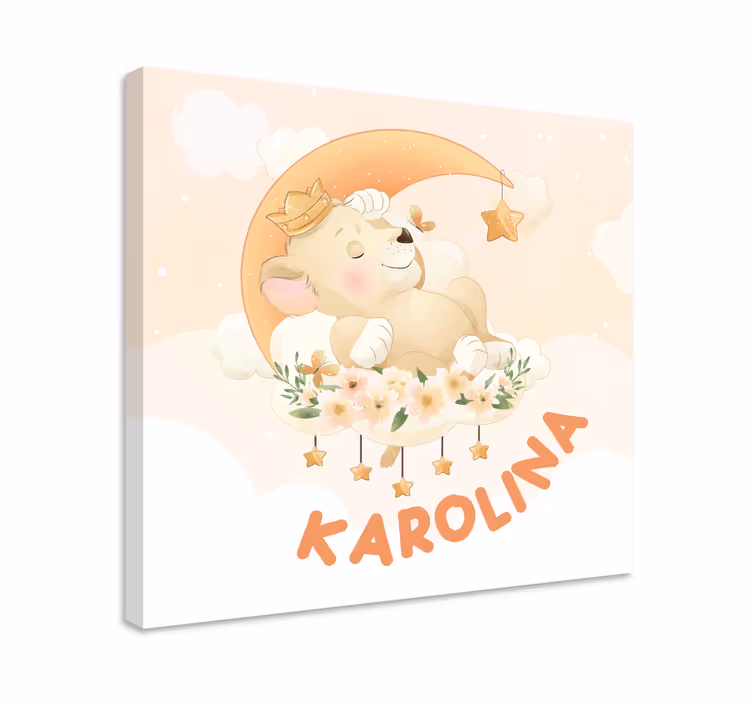 Sömnig björn drömmer Kanvas barnrum - Tenstickers