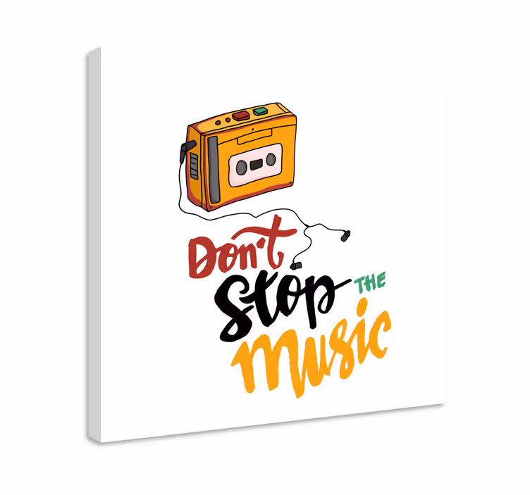 Design av kassettband Kanvas musik - Tenstickers