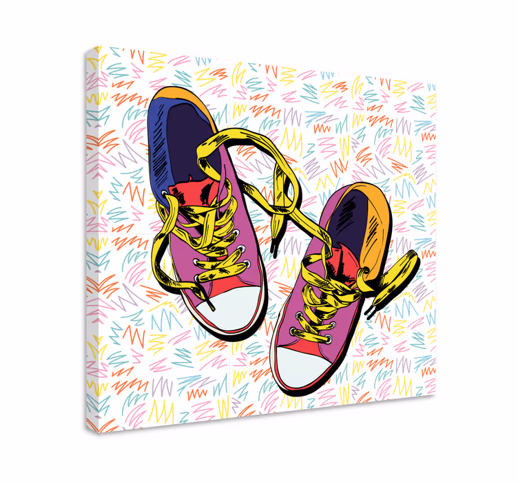 Kanvas superhjältar färgglad sneakersdesign - Tenstickers