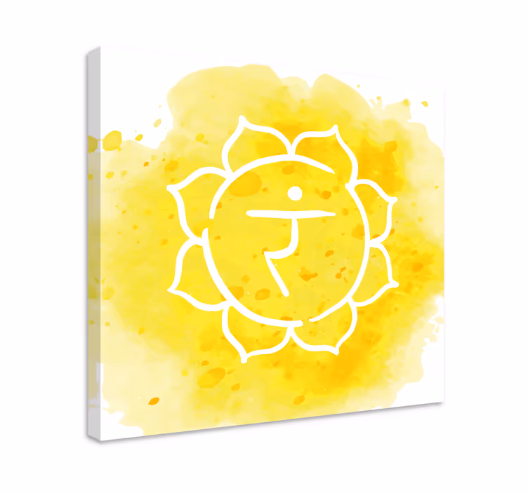 Solar plexus chakra symbol moderncanvas tavla - Tenstickers