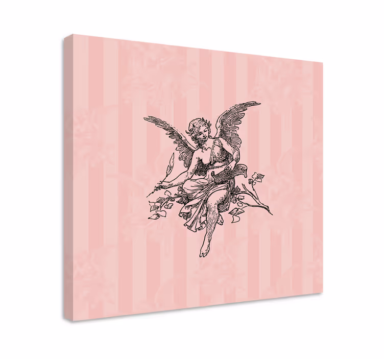 Kanvas konst cherubinsk figur grace - Tenstickers