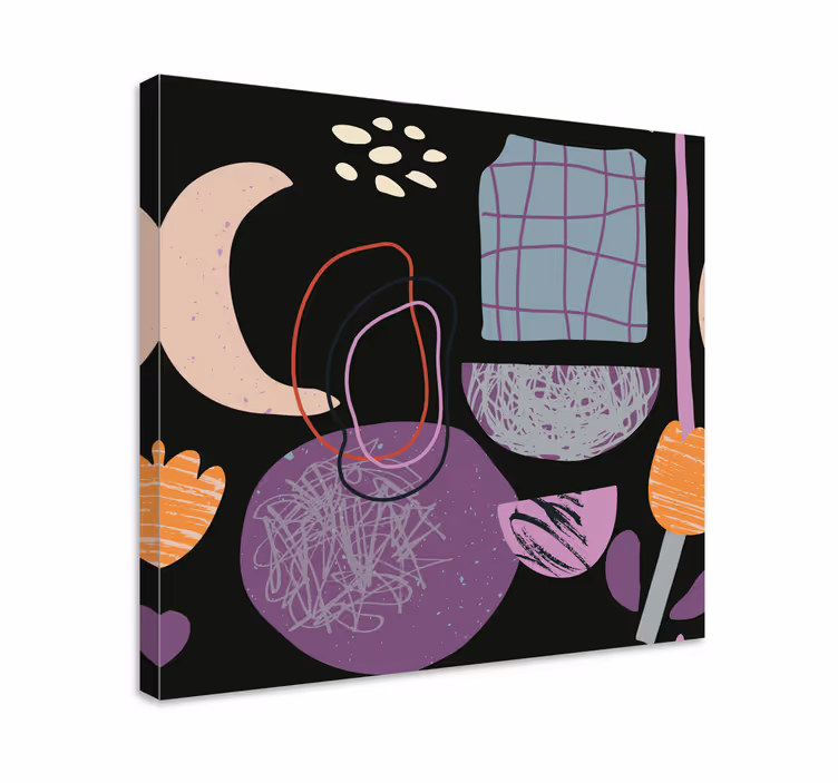 Abstrakta botaniska egenskaper kanvas dekoration - Tenstickers