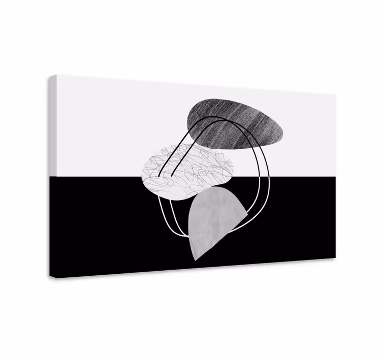 Abstrakt kanvas geometriska former fusion - Tenstickers