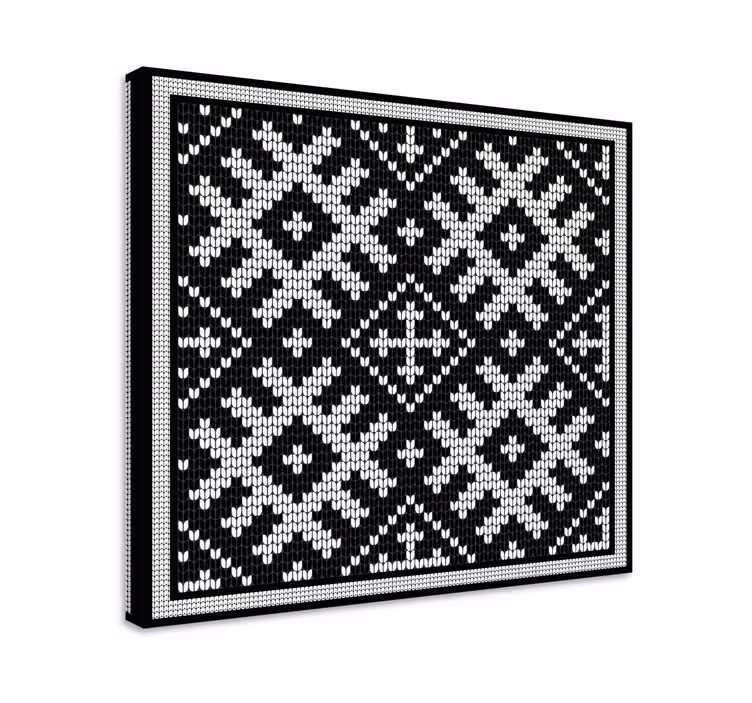 Viking kedjade rutor mönster geometriskcanvas tavla - Tenstickers