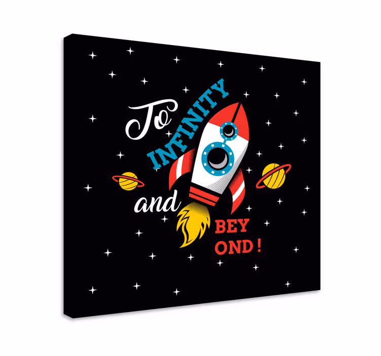 Kanvas dinosaurie rymdäventyr - Tenstickers