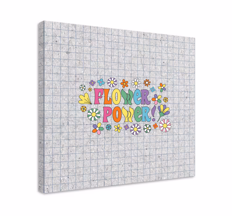 Kanvas blommor och växter blomsterkraft design - Tenstickers