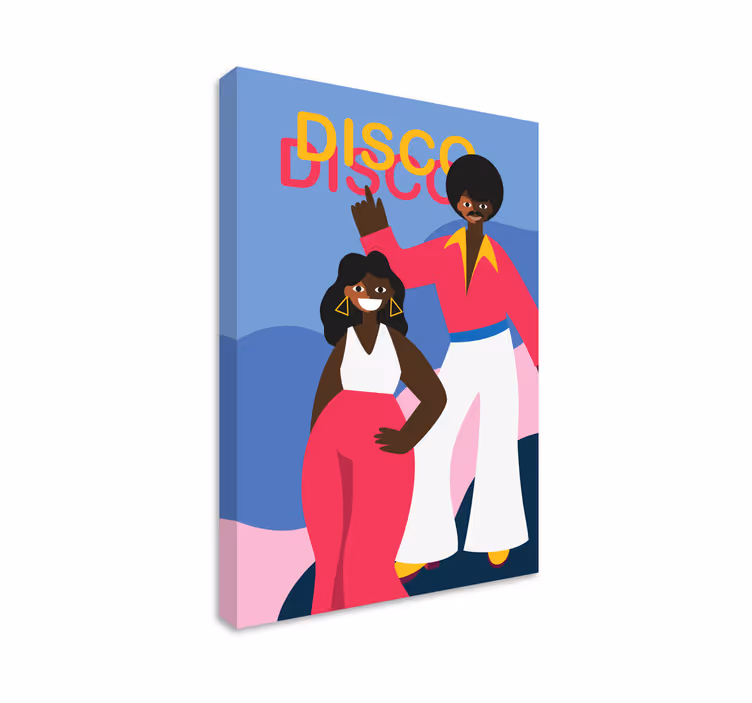 Kanvas människor och karaktärer disco dansentusiaster - Tenstickers