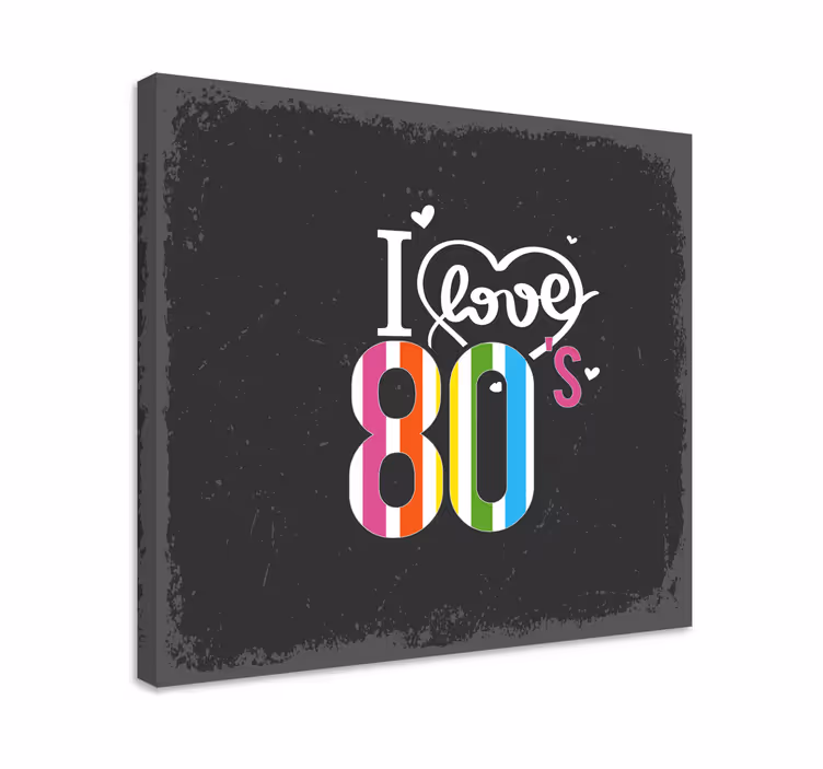 Kanvas citat jag älskar 80-talet - Tenstickers