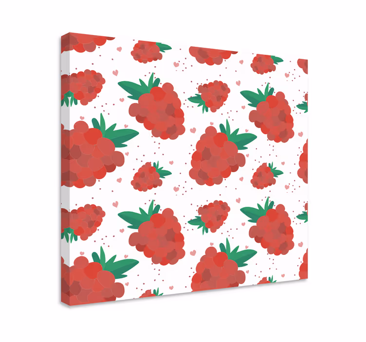 Hallonglädje Kanvas frukter - Tenstickers