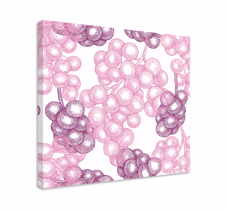 Kanvas blommor och växter rosa blommönster - Tenstickers