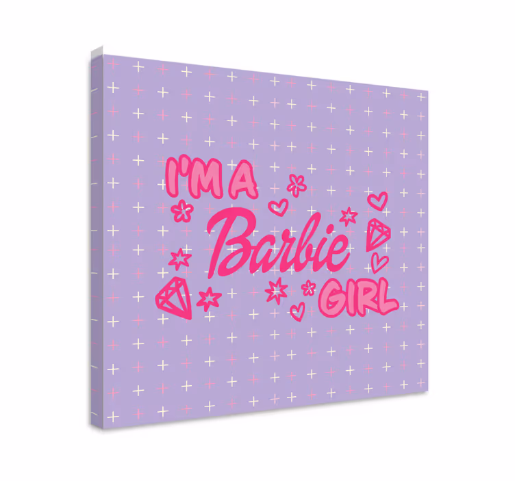 Jag är en barbie flicka citat canvas - Tenstickers