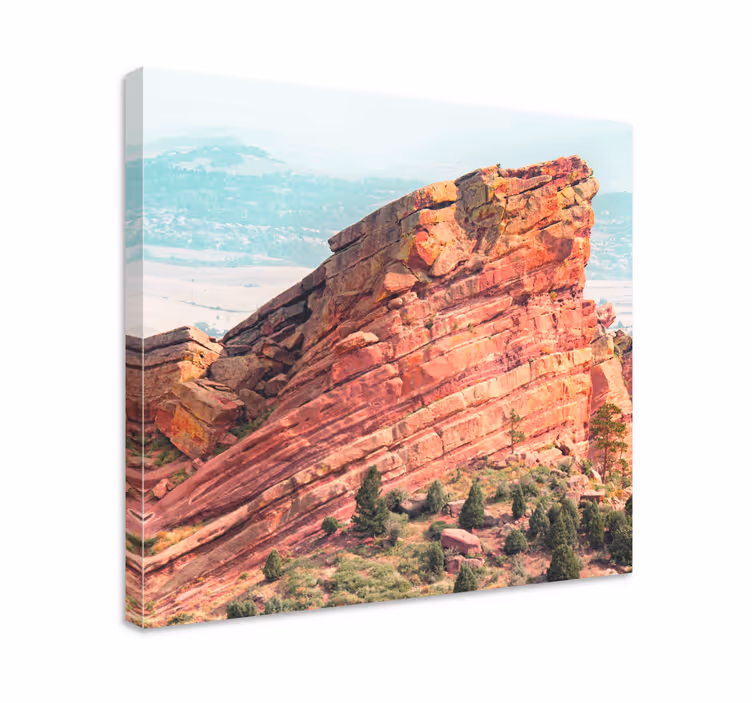 Kanvas landskap storslagen bergformation - Tenstickers