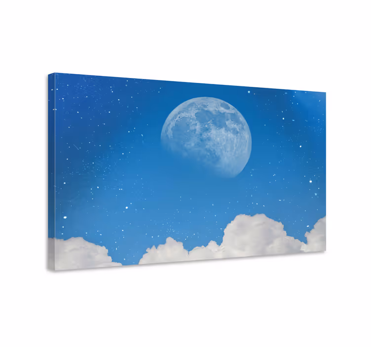 Månen på himlen Kanvas landskap - Tenstickers