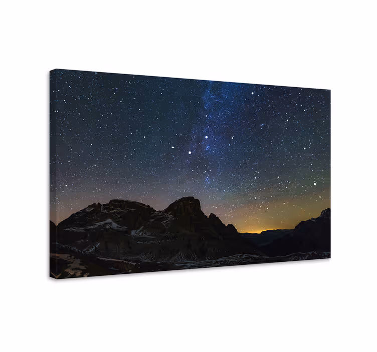 Kanvas landskap fjällnattens himmel - Tenstickers