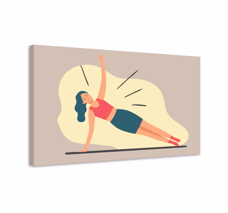 Kanvas sport fitnessställning - Tenstickers