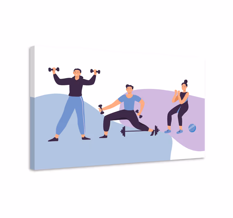 Kanvas sport träning för fitnessentusiaster - Tenstickers