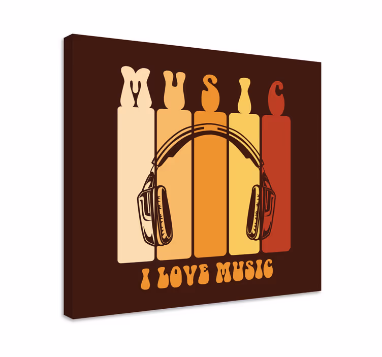 Kanvas musik hörlurar och ljud - Tenstickers