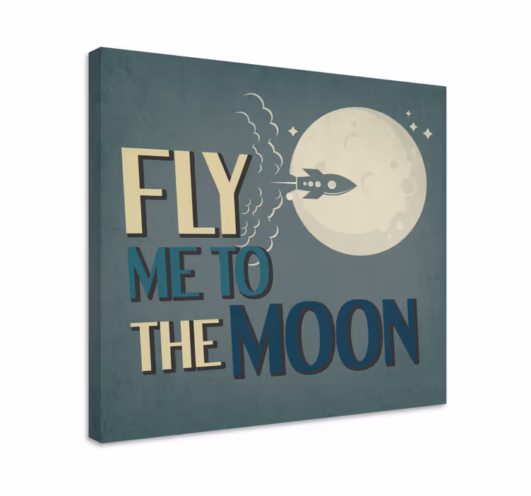 Flyga mig till månen entréncanvas tavla - Tenstickers