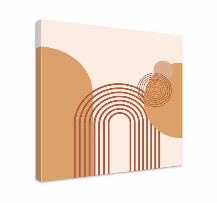 Kanvas geometrisk kurvlinjearrangemang - Tenstickers