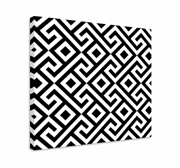 Svartvita geometriska nordiska canvastavlor - Tenstickers