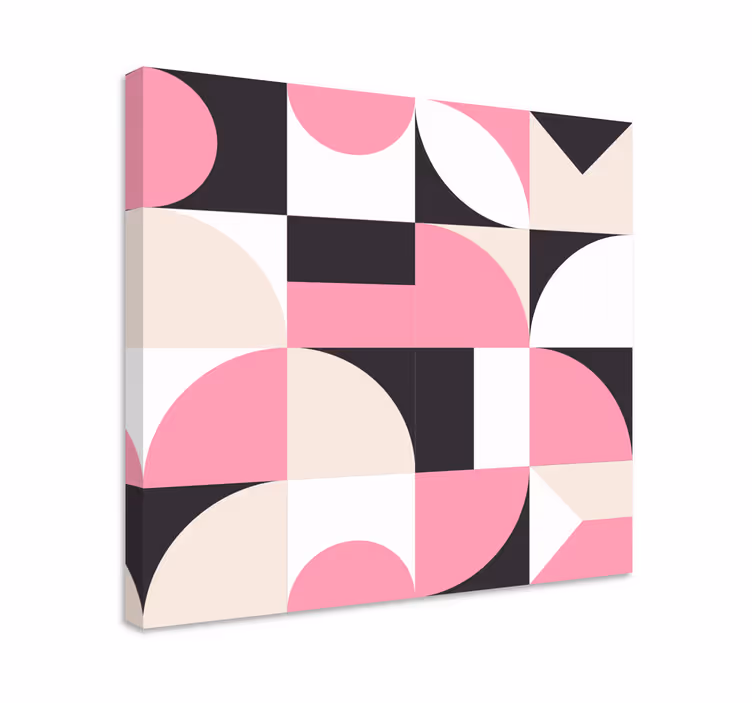 Cirkulära blockmönster Kanvas geometrisk - Tenstickers