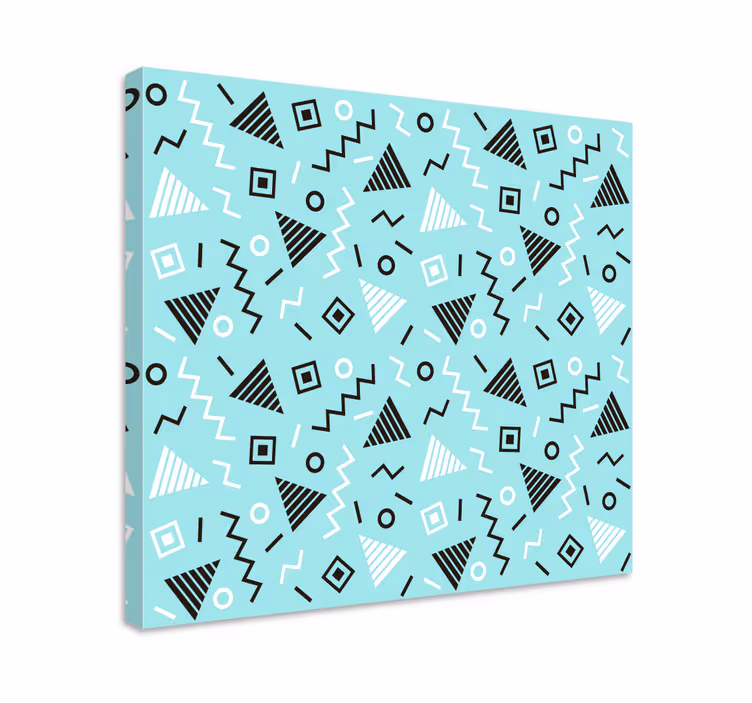 Kanvas geometrisk dynamisk mönsterdesign - Tenstickers