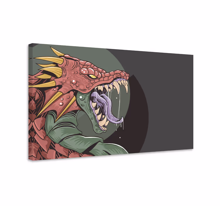 Kanvas dinosaurie feroce drakvare - Tenstickers