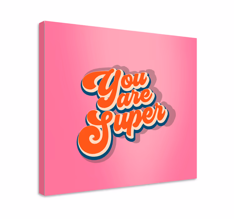 Du är super citat design sovrum väggutskrifter - Tenstickers