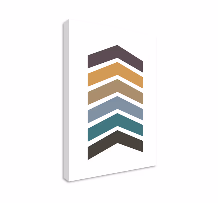 Jordfärger arrow nordisk canvas vardagsrum - Tenstickers