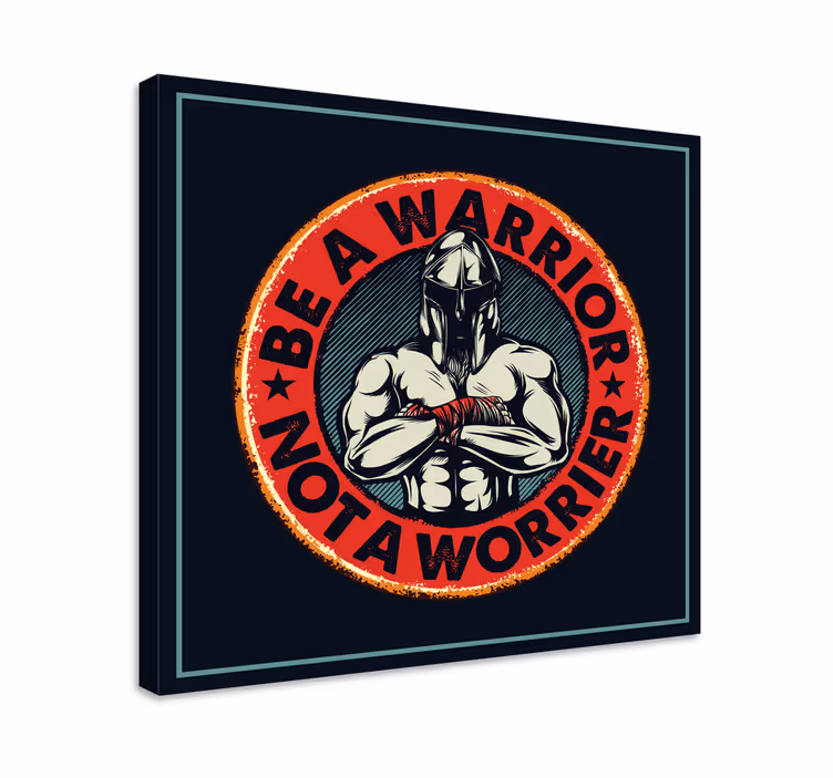 Kanvas citat var en krigare - Tenstickers