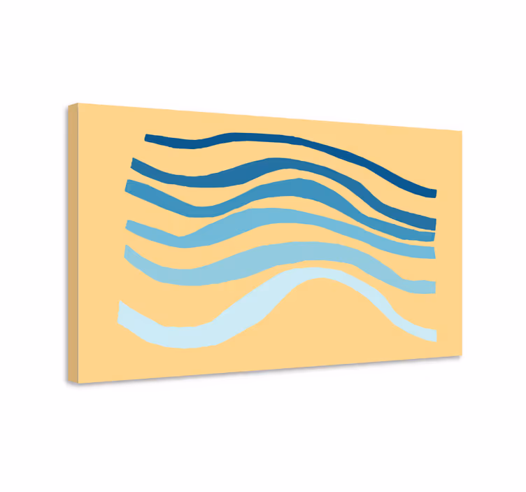 Modern kanvas flytande vågmönster - Tenstickers